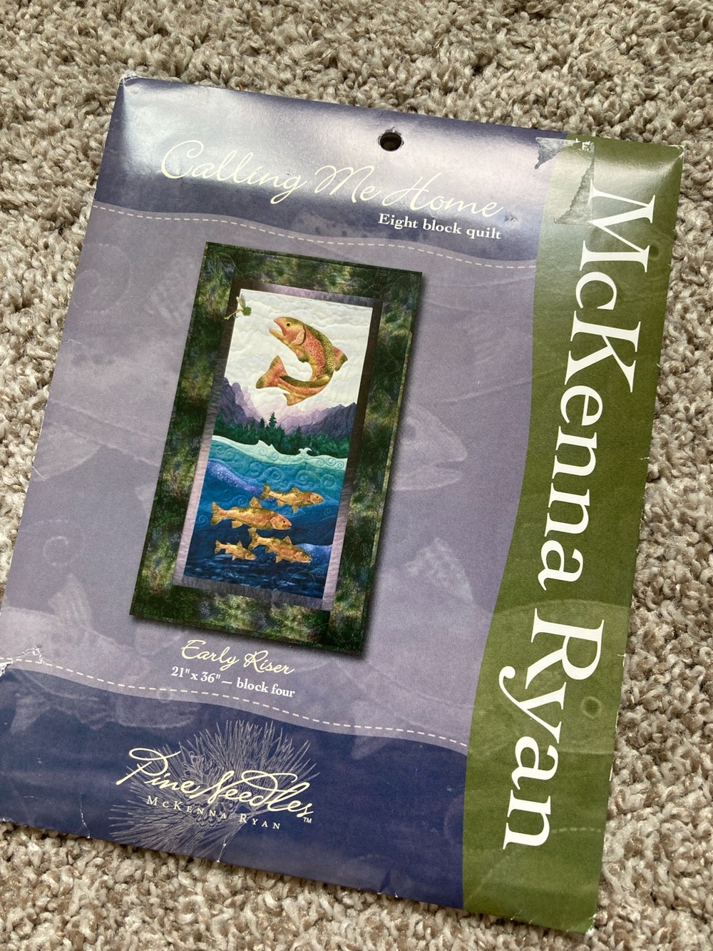 McKenna Ryan Early Riser Pine Needles fish quilt block pattern